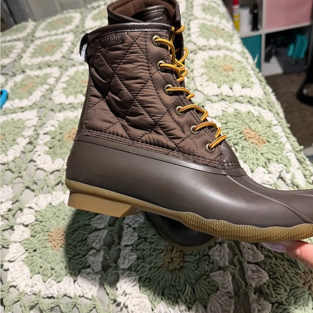 ❣️🤙🏽Sperry Men's Brown and Tan Rain Boots